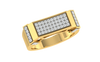men's ring in gold and diamond