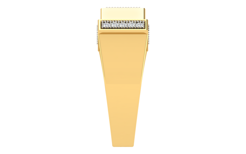 men's ring in gold and diamond