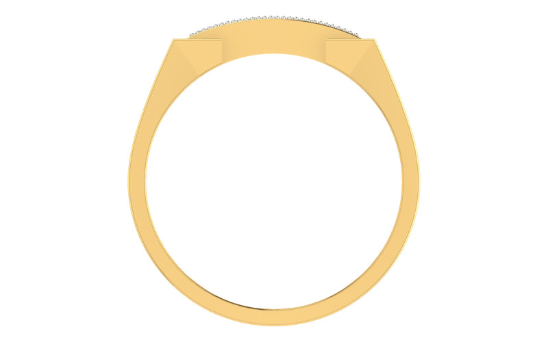 men's ring in gold and diamond