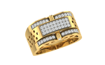men's ring in gold and diamond