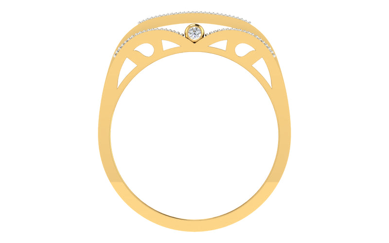 men's ring in gold and diamond