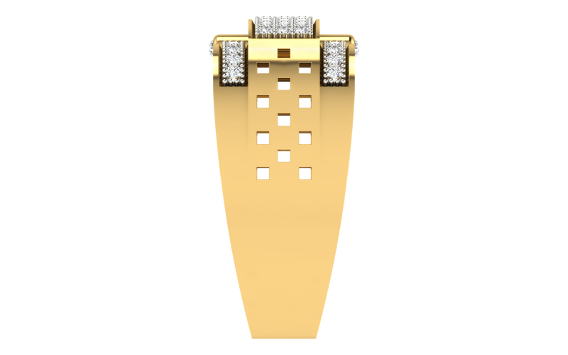 men's ring in gold and diamond