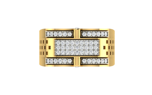 men's ring in gold and diamond