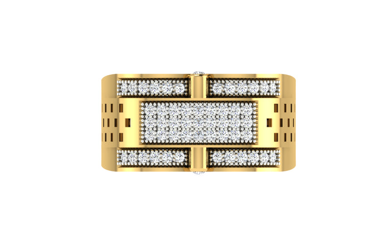 men's ring in gold and diamond