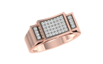 men's ring in gold and diamond