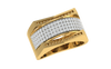 men's ring in gold and diamond