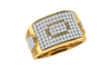 men's ring in gold and diamond
