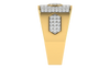 men's ring in gold and diamond