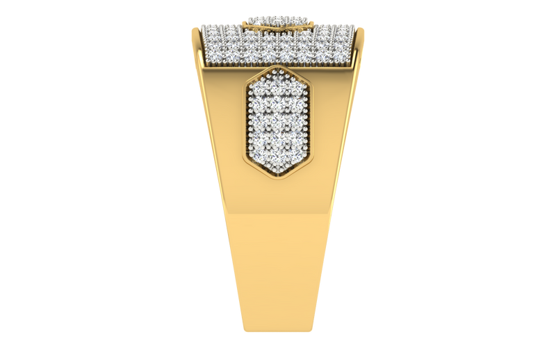 men's ring in gold and diamond