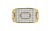 men's ring in gold and diamond