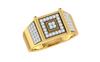 men's ring in gold and diamond
