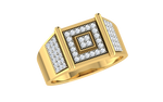 men's ring in gold and diamond