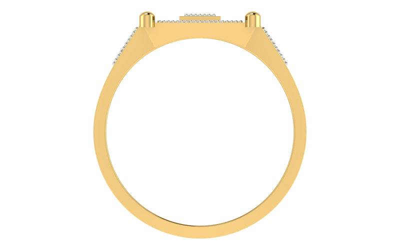 men's ring in gold and diamond