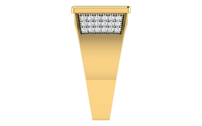 men's ring in gold and diamond