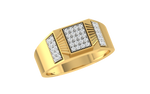 men's ring in gold and diamond
