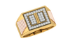 men's ring in gold and diamond