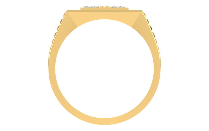 men's ring in gold and diamond