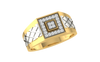 men's ring in gold and diamond