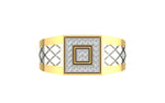 men's ring in gold and diamond