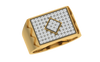 men's ring in gold and diamond