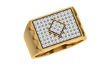 men's ring in gold and diamond