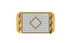 men's ring in gold and diamond