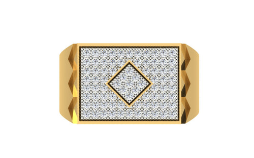 men's ring in gold and diamond