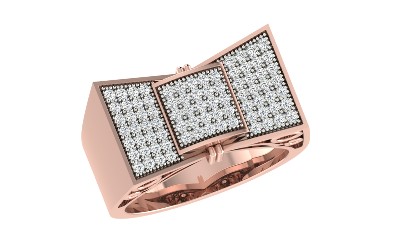men's ring in gold and diamond