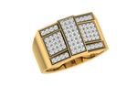 men's ring in gold and diamond