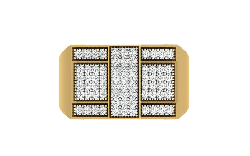men's ring in gold and diamond