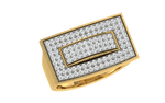 men's ring in gold and diamond