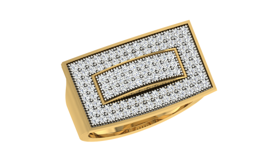 men's ring in gold and diamond