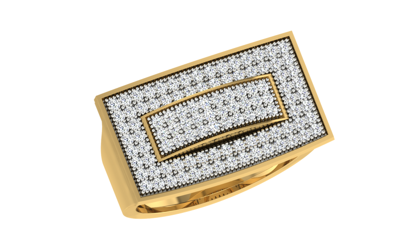 men's ring in gold and diamond