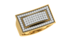 men's ring in gold and diamond