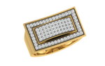men's ring in gold and diamond