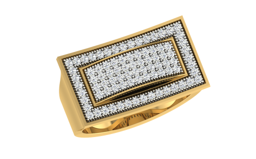 men's ring in gold and diamond