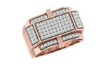 men's ring in gold and diamond