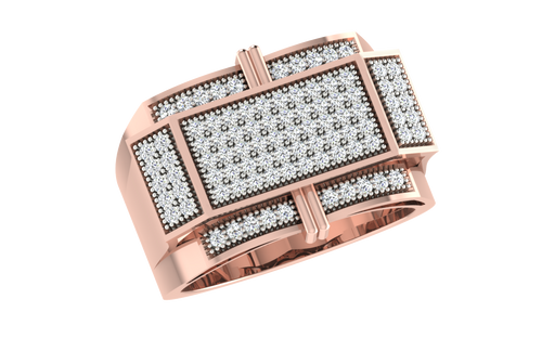 men's ring in gold and diamond