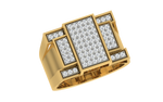men's ring in gold and diamond