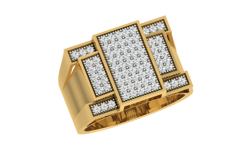 men's ring in gold and diamond