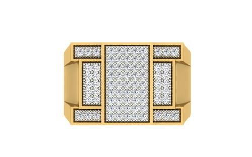 men's ring in gold and diamond