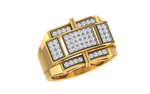 men's ring in gold and diamond