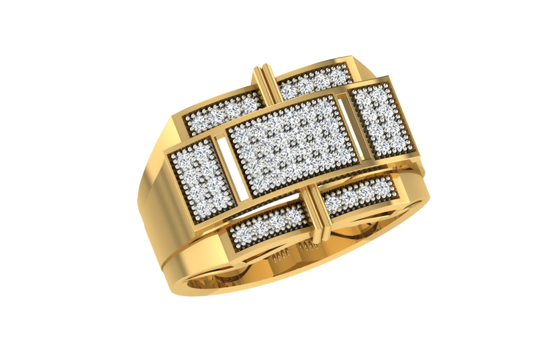 men's ring in gold and diamond