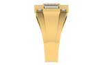 men's ring in gold and diamond