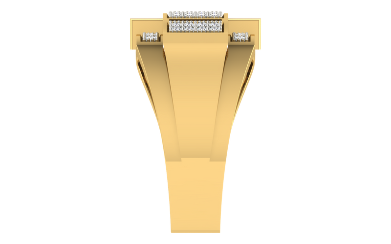 men's ring in gold and diamond