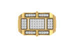 men's ring in gold and diamond