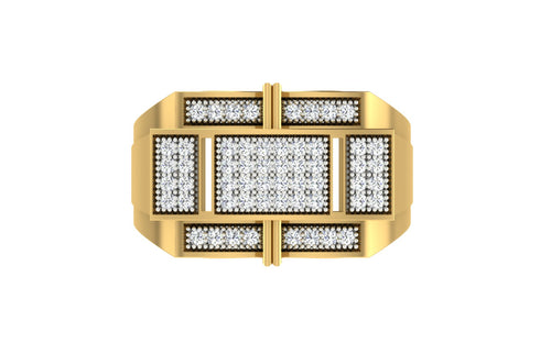 men's ring in gold and diamond
