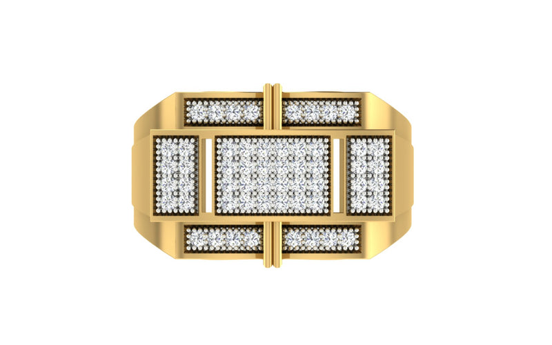 men's ring in gold and diamond