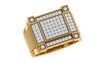 men's ring in gold and diamond