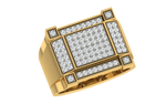 men's ring in gold and diamond